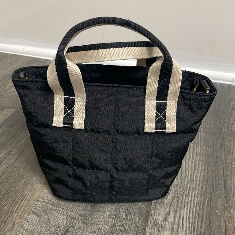 Black and White Tiny Tote Bag / Crossbody